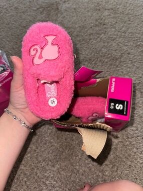 Toddler slip on Barbie slippers